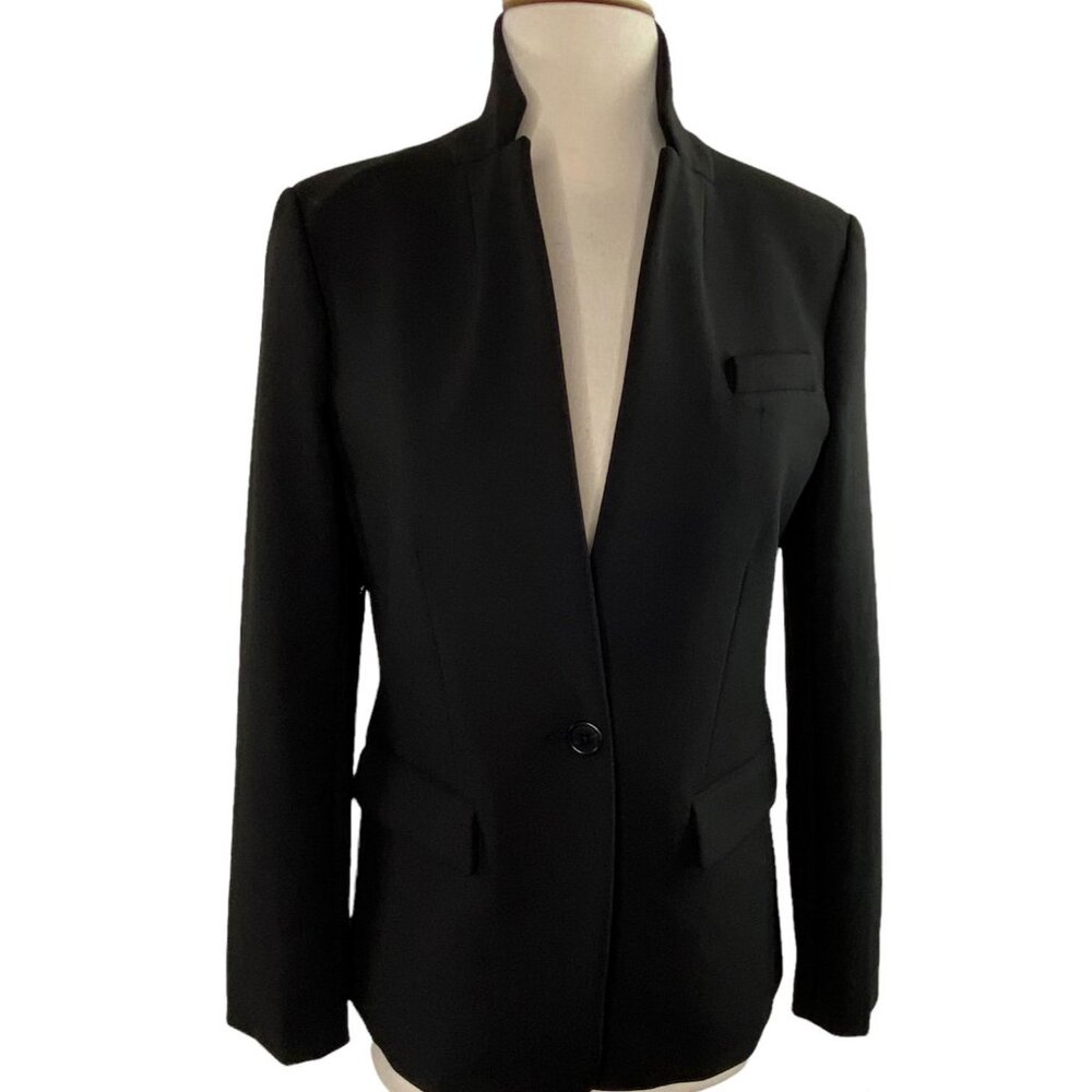 J.Crew $198 Petite Regent Blazer Four-Season Stretch Black Size 12P K5964 - Picture 4 of 11